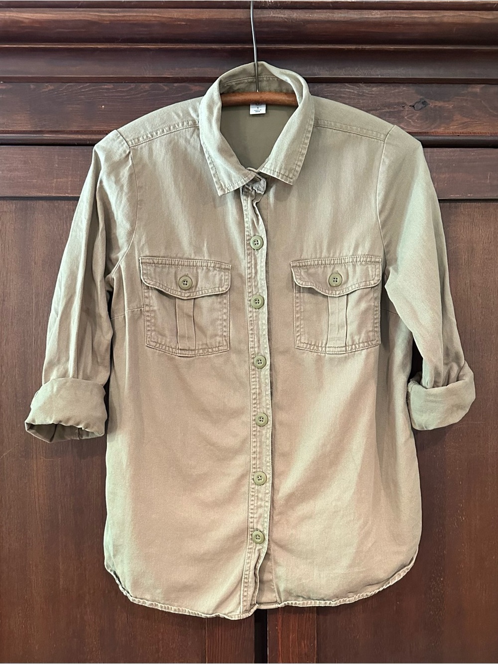 Old Navy • women’s Shacket • heavyweight button down shirt • 100% cotton